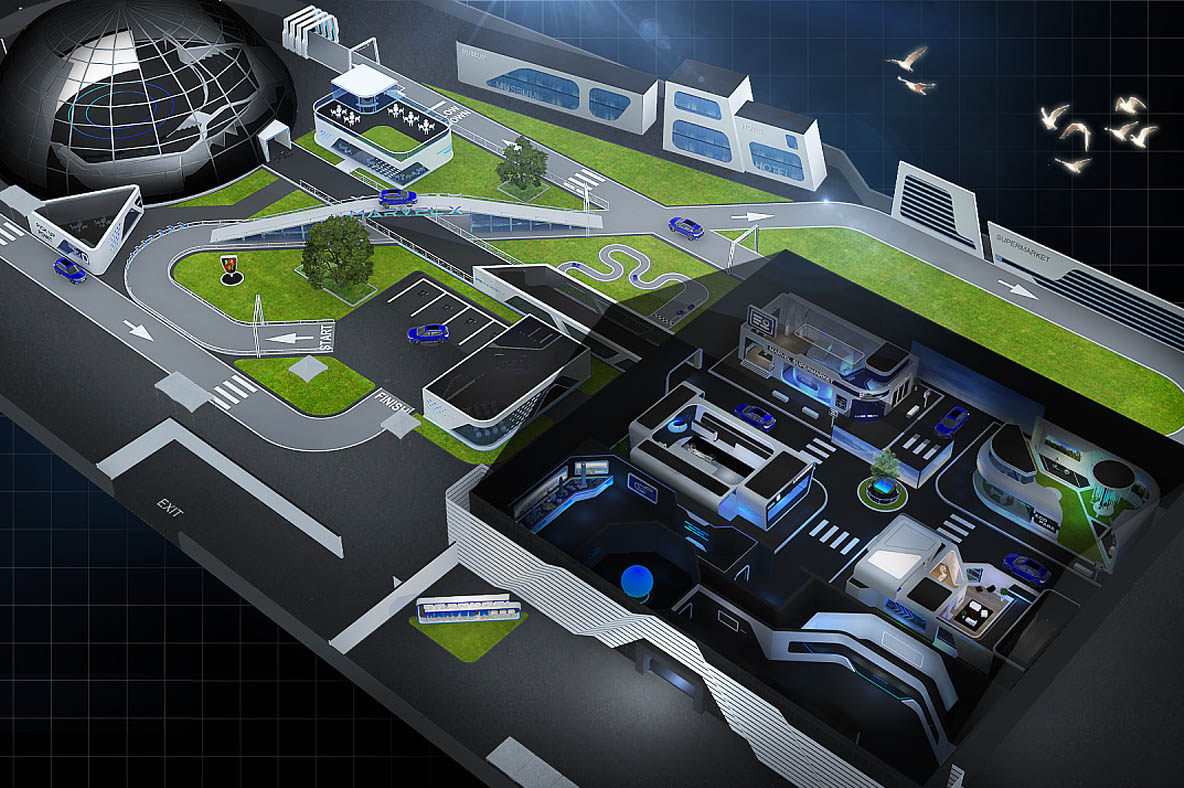 科技展廳設計效果圖